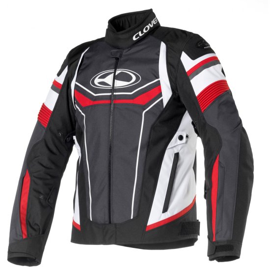 CLOVER Airblade-3 Summer Vented Jacket (B/R) Black White Red - Click Image to Close