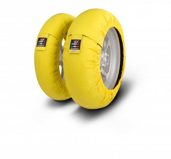 CAPIT - SUPREMA SPINA TYRE WARMERS "YELLOW" M/L SIZE - Click Image to Close