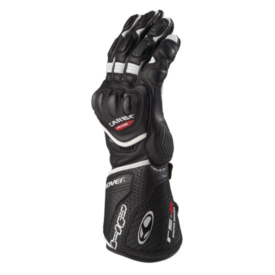 RS-8 Kangaroo Leather Race Track Glove (Black White) - Click Image to Close