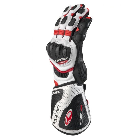 RS-8 Kangaroo Leather Race Track Glove (Red White) - Click Image to Close