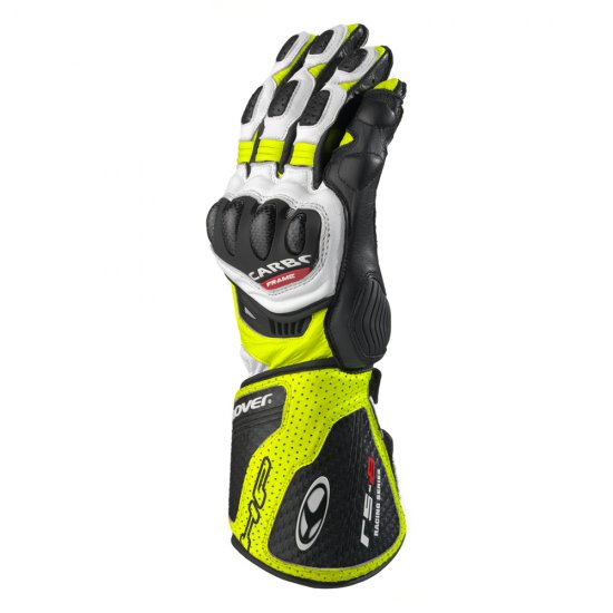 RS-8 Kangaroo Leather Race Track Glove (Fluro Yellow) - Click Image to Close